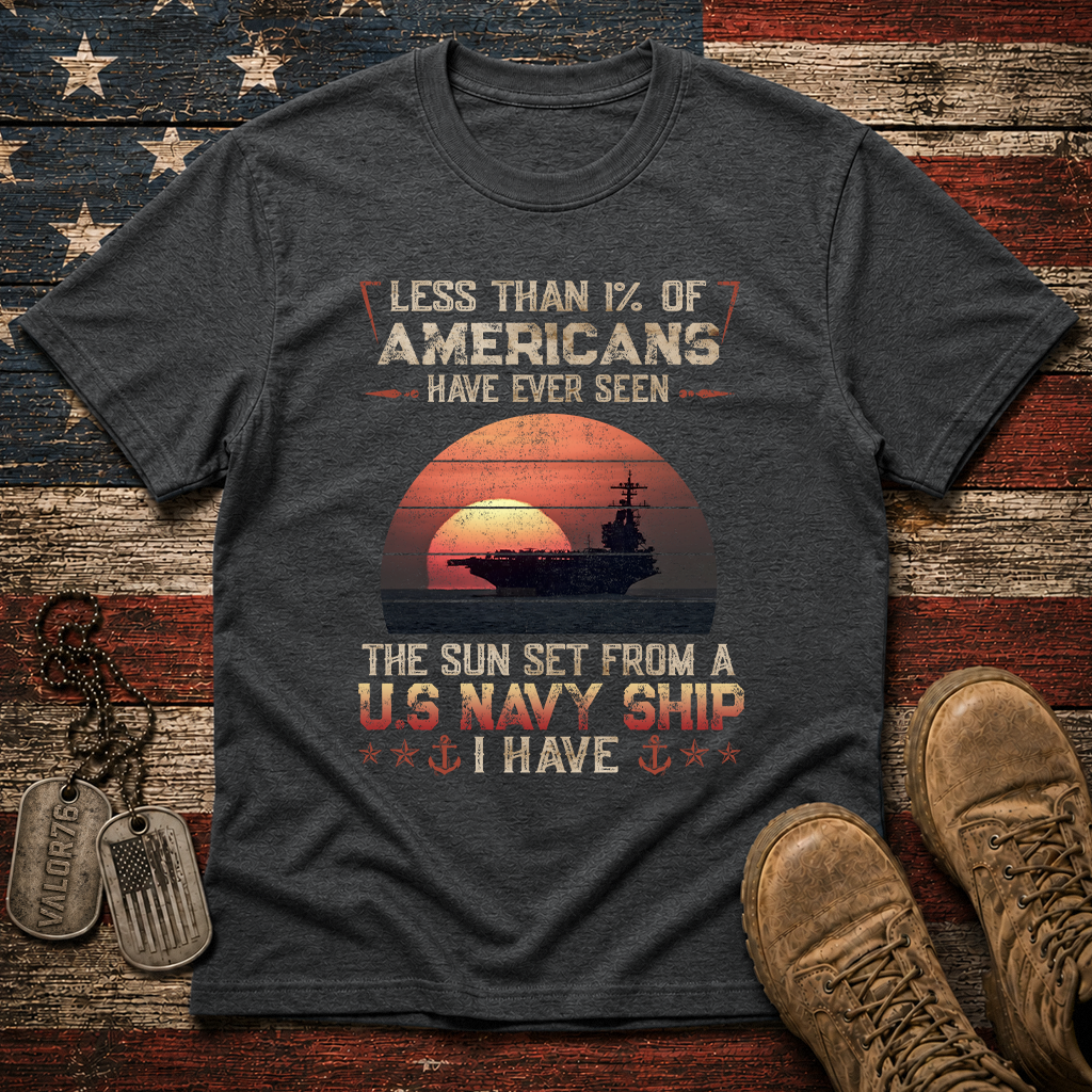 Less Than 1% Navy Ship Classic Tee