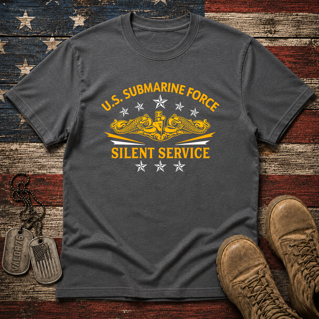 Submarine Force Silent Service Gold Dolphins Classic Tee