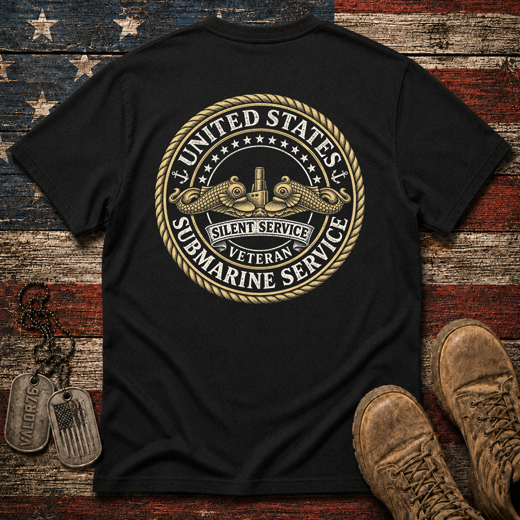 Silent Service Veteran Gold Dolphins Classic Tee