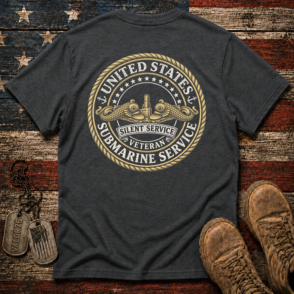 Silent Service Veteran Gold Dolphins Classic Tee