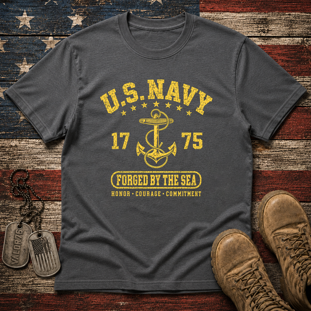 US Navy Forged By The Sea Classic Tee