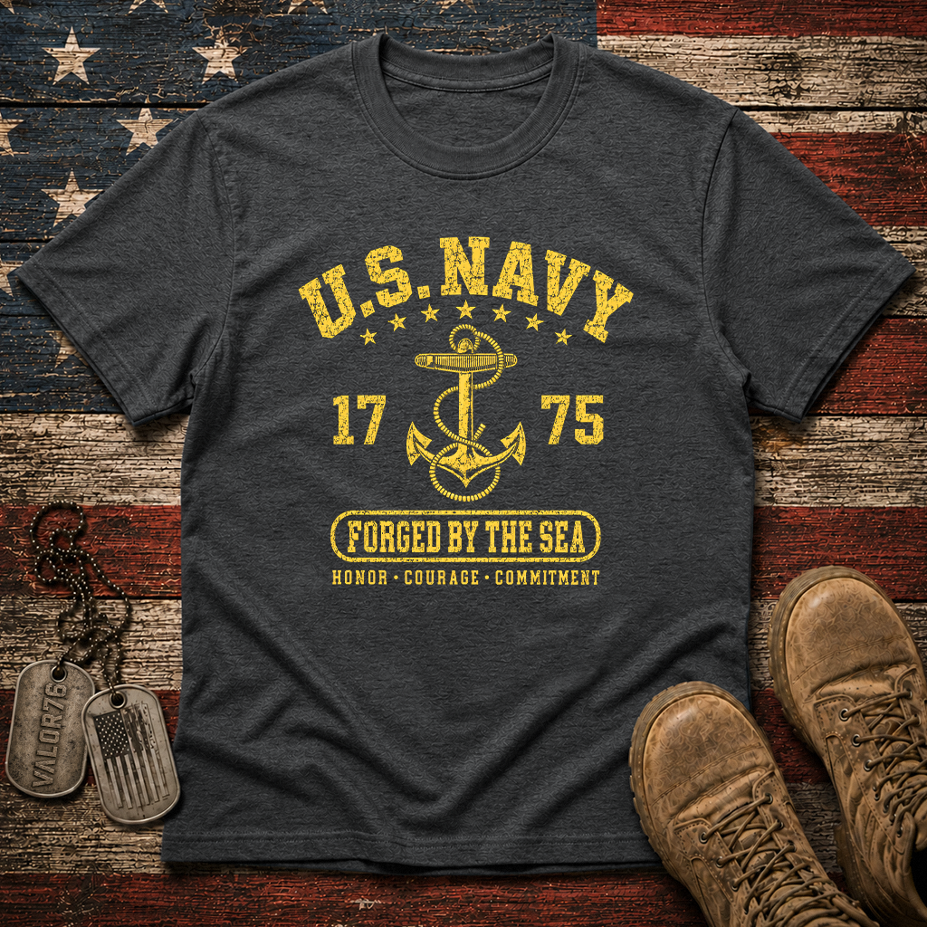US Navy Forged By The Sea Classic Tee