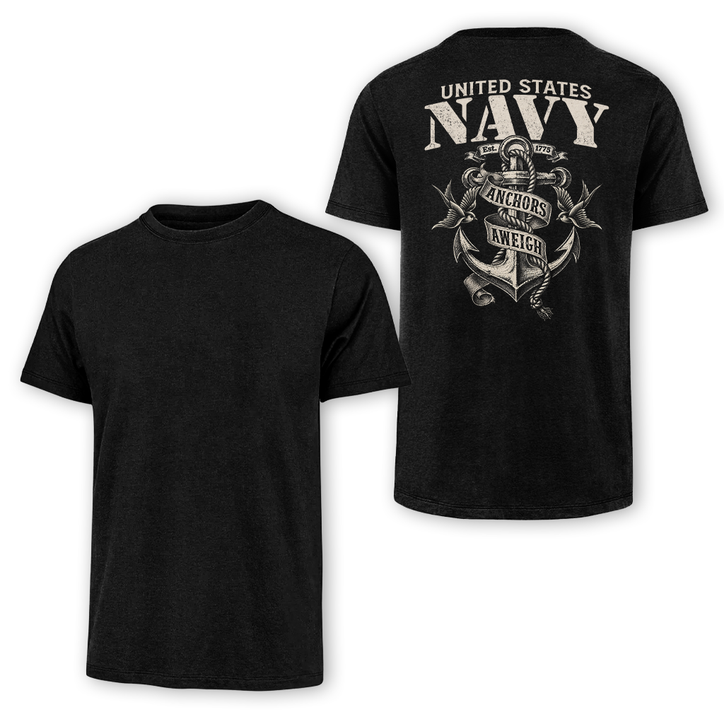 Navy Anchors Aweigh Classic Tee