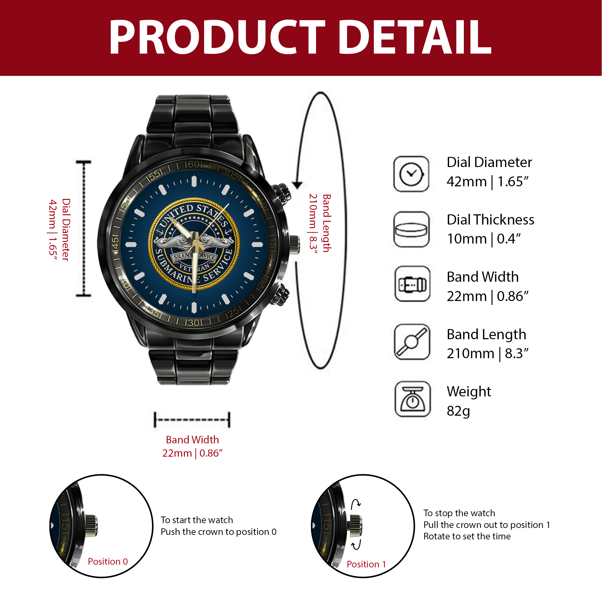 Submarine Service Silver Dolphins Sweatshirt & Steel Watch Combo Bundle