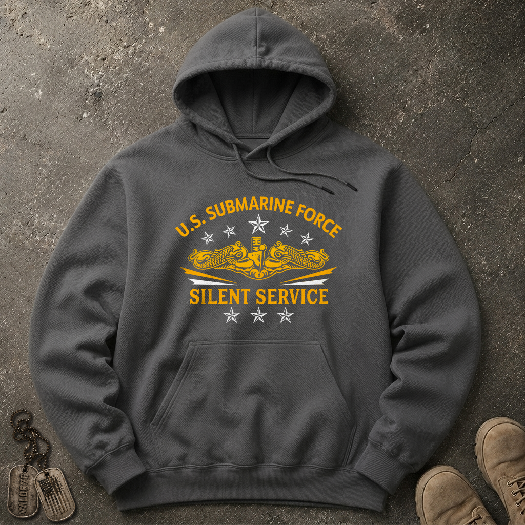 Submarine Force Silent Service Gold Dolphins Heavy Blend™ Hoodie
