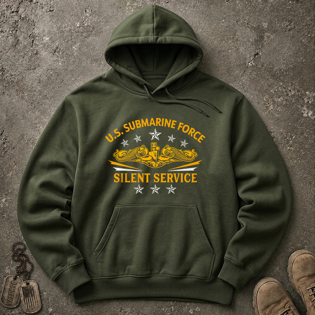 Submarine Force Silent Service Gold Dolphins Heavy Blend™ Hoodie