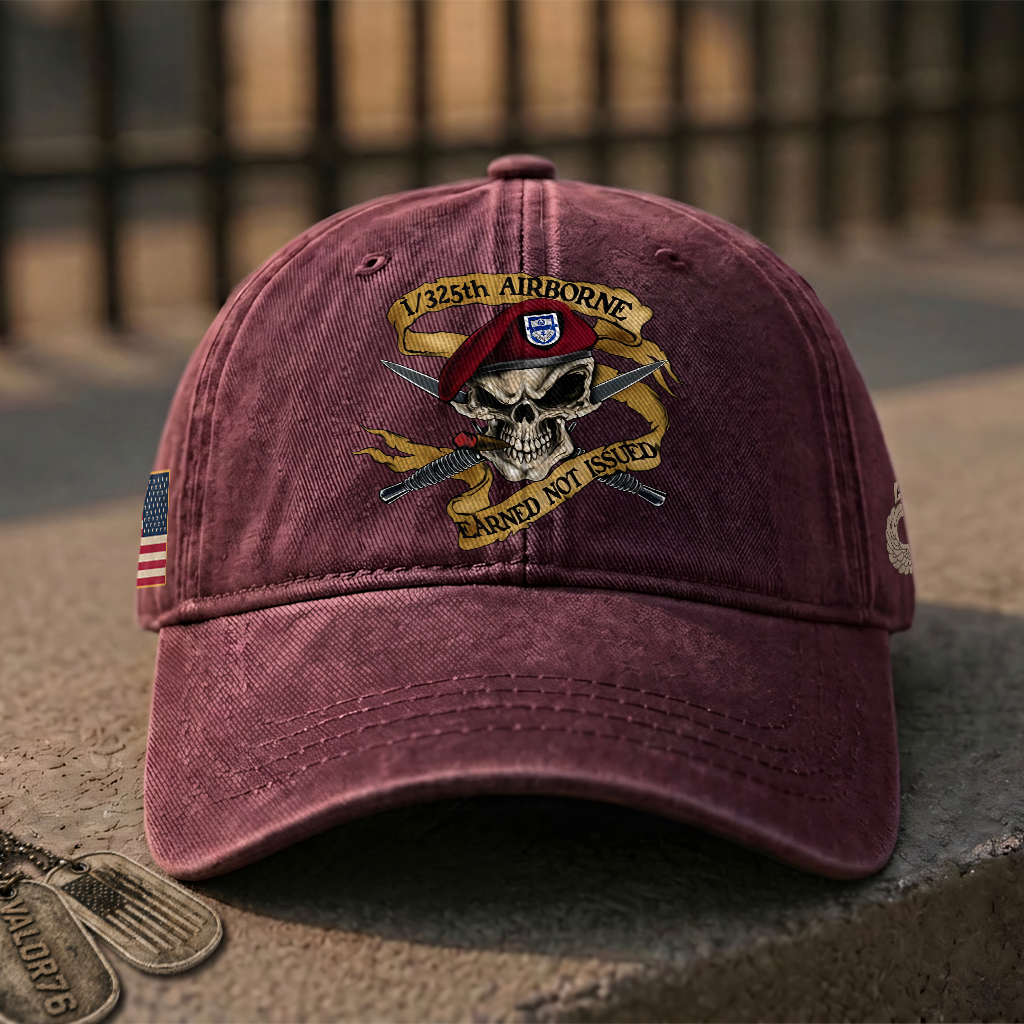 I/325th Airborne Earned Not Issued Washed Cap