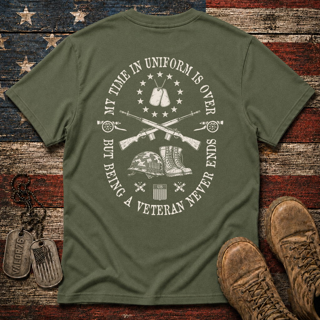 Being A Veteran Never End Classic Tee