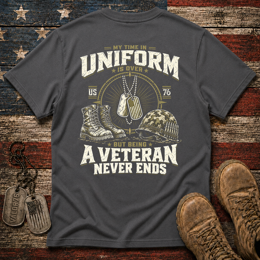 Being A Veteran Never End Classic Tee