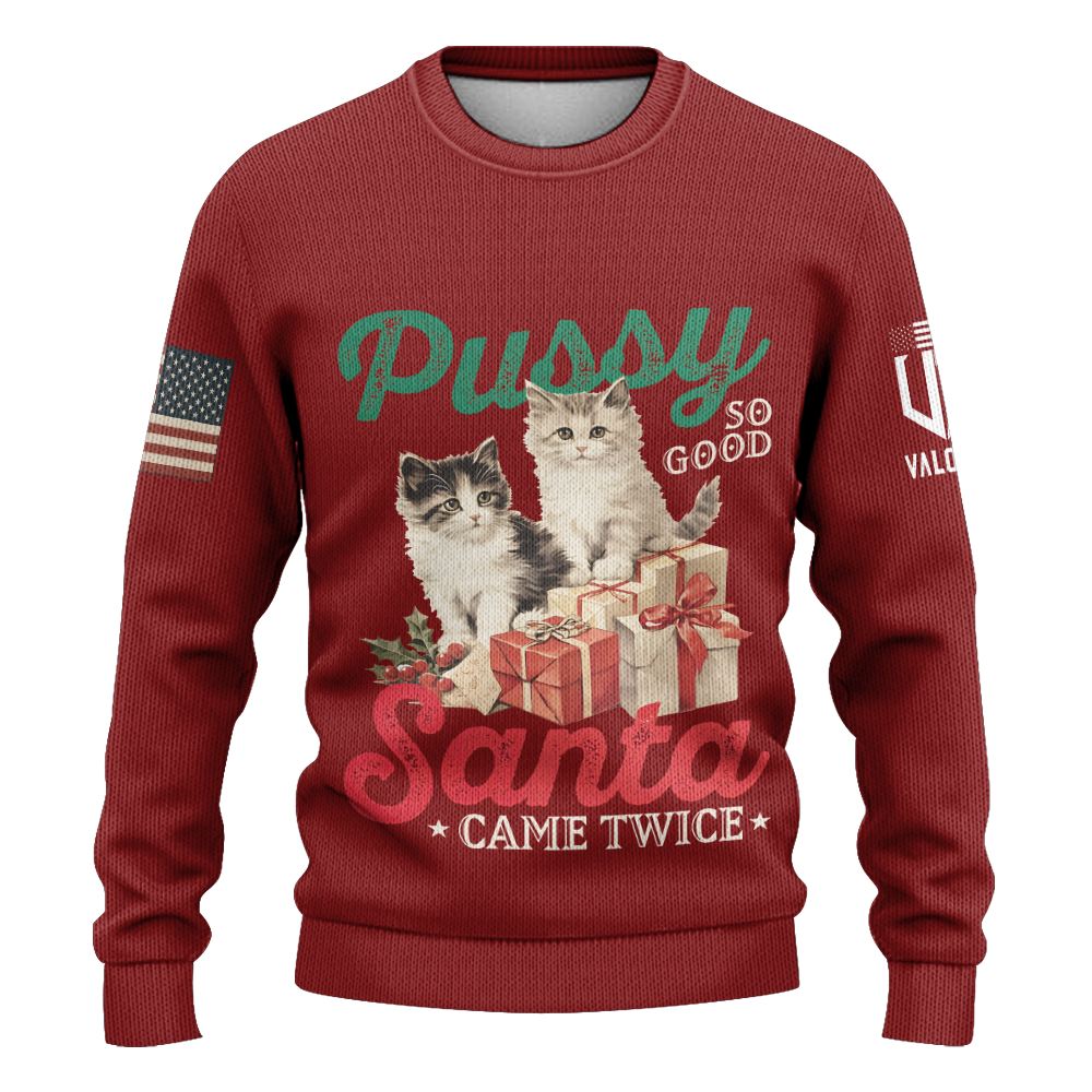 Santa Came Twice Knitted Sweatshirt