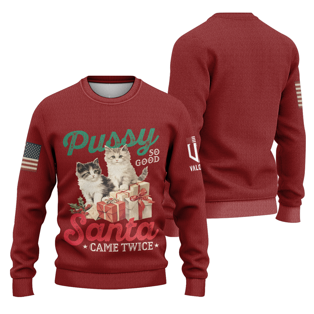 Santa Came Twice Knitted Sweatshirt