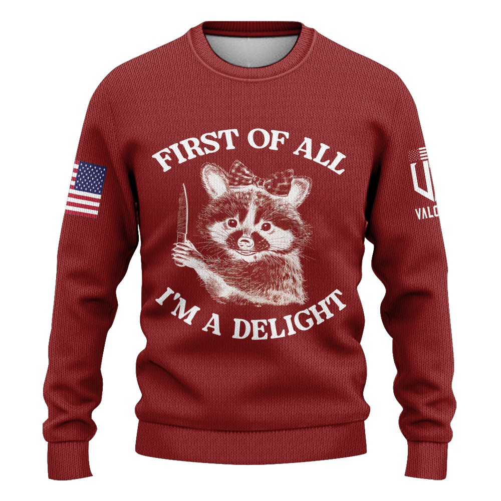 I'm A Delight Knitted Sweatshirt