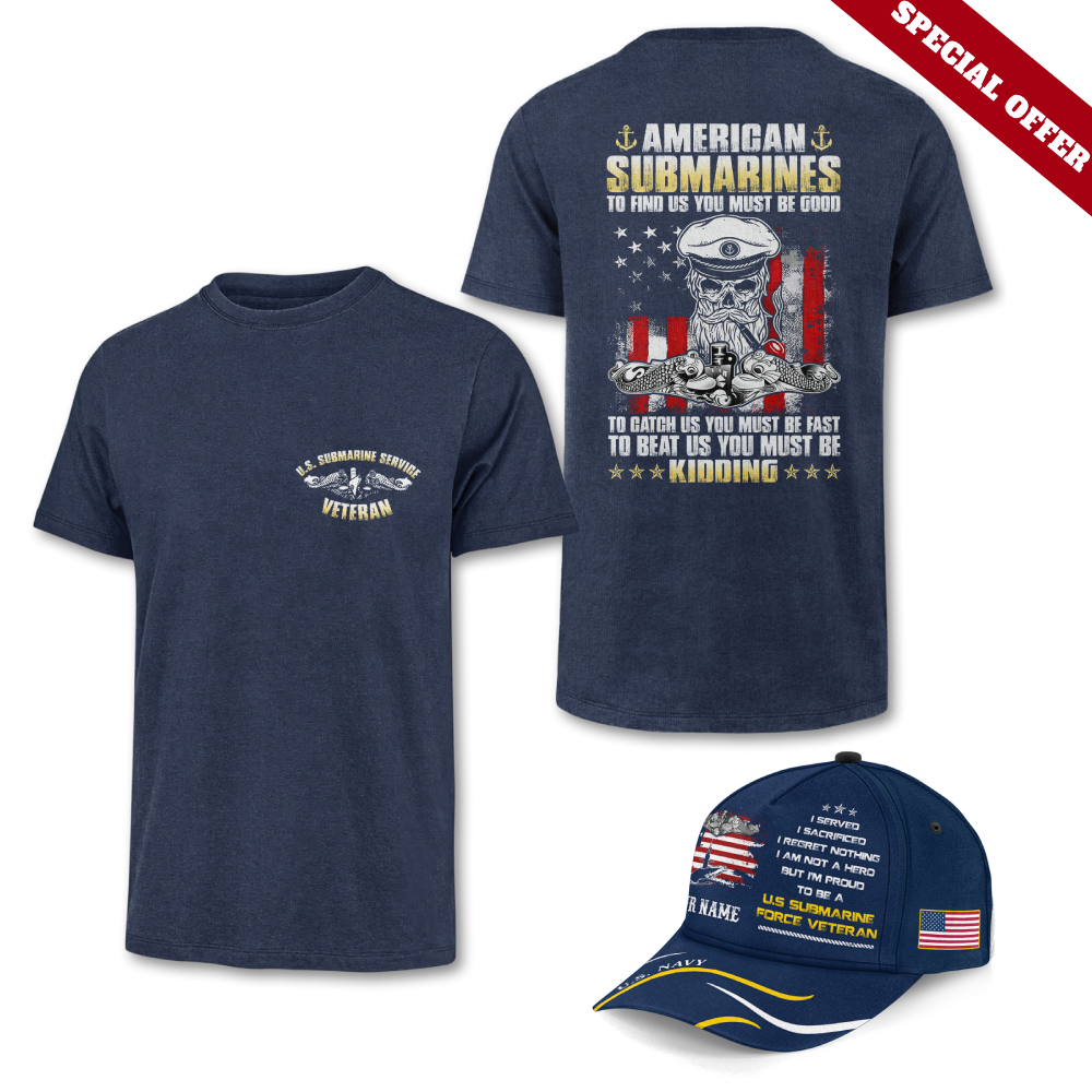 Navy Submarine Classic T-shirt & Classic Cap Combo